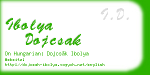 ibolya dojcsak business card